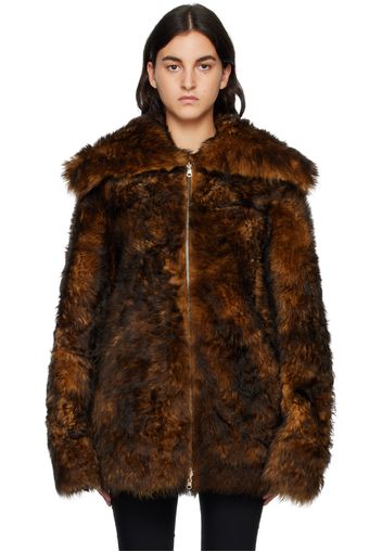 KNWLS Brown Yume Reversible Shearling Coat