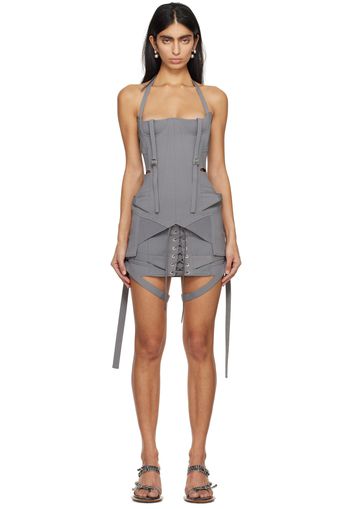 KNWLS Gray Lethal Minidress