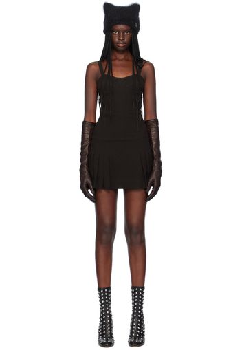 KNWLS Brown Bayon Minidress