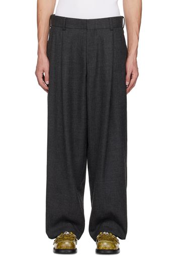 kolor Gray Wide Wool Trousers