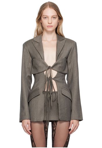 Lado Bokuchava SSENSE Exclusive Gray Arch Blazer