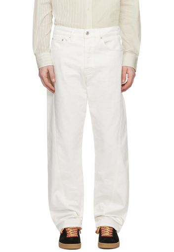 Lanvin White Twisted Jeans