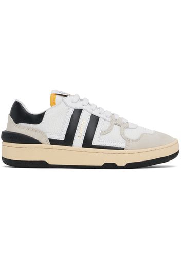 Lanvin White & Black Mesh Clay Sneakers