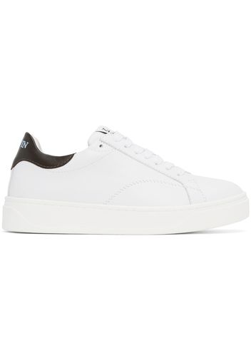 Lanvin White & Brown Leather DDB0 Sneakers