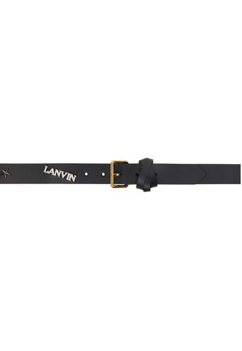 Lanvin Black Future Edition Leather Pin Belt