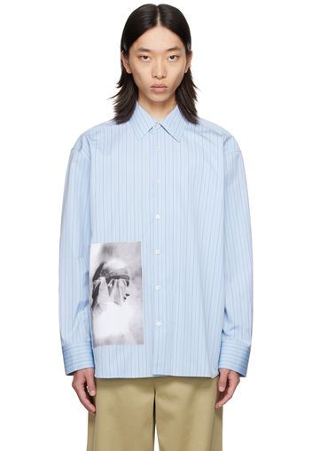 Lanvin Blue Archives Print Shirt