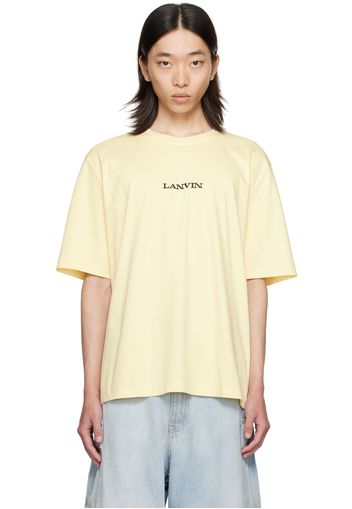 Lanvin Yellow 'Lanvin' Embroidered Classic T-Shirt