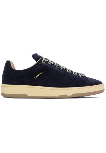 Lanvin Navy Suede Curb Lite Sneakers