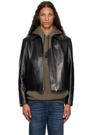 Lanvin Black Zip Leather Jacket