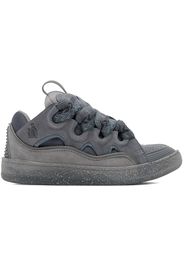 Lanvin Gray Leather Curb Sneakers