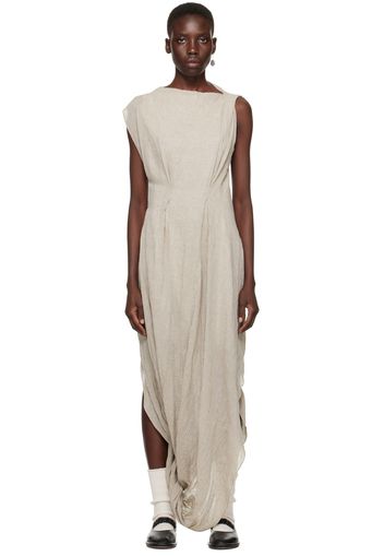 Lauren Manoogian Taupe Twist Maxi Dress