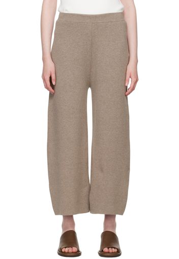 Lauren Manoogian Taupe Wide-Leg Lounge Pants