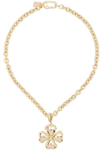 Lauren Rubinski Gold Paulette Small Clover Necklace