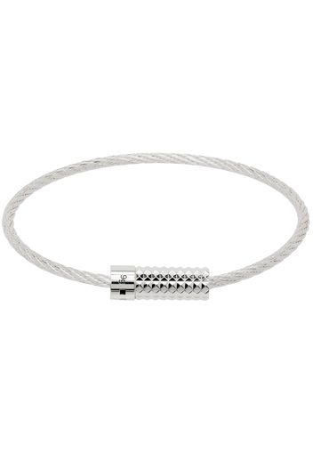 Le Gramme Silver 'Le 9g' Pyramid Guilloché Cable Bracelet