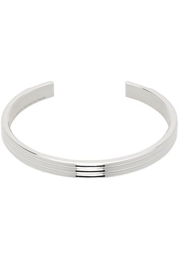 Le Gramme Silver Godron Ribbon 'Le 30g' Bracelet