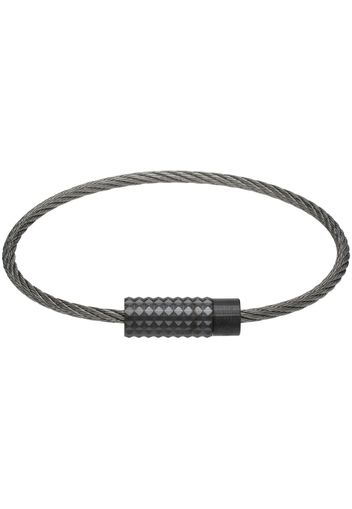 Le Gramme Black Pyramid Guilloché Cable 'Le 7g' Bracelet