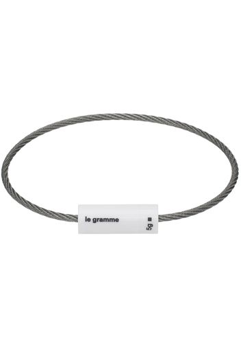 Le Gramme Silver & White 5g Cable Bracelet