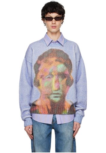 le PÈRE Blue Tyndell Face Sweater