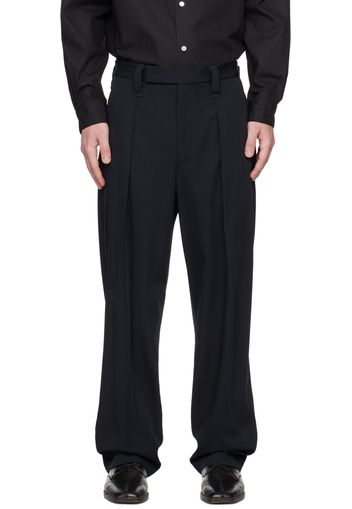 LEMAIRE Black Pleated Trousers