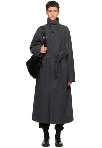 LEMAIRE Gray Belted Coat