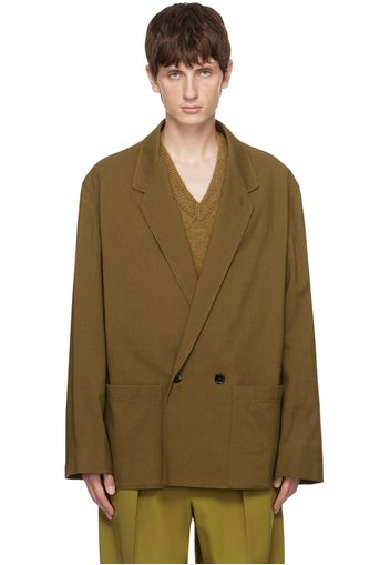 LEMAIRE Brown Double-Breasted Blazer