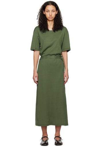 LEMAIRE Green Belted Midi Dress