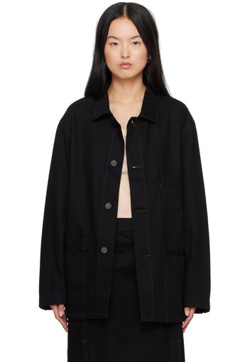 LEMAIRE Black Heavy Denim Jacket