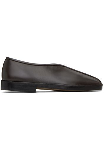 LEMAIRE Brown Flat Piped Slippers