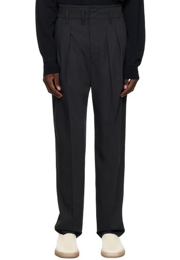 LEMAIRE Black Pleated Trousers