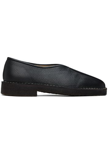 LEMAIRE Black Piped Slippers