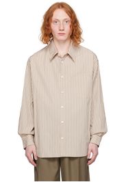 LEMAIRE Beige & Navy Striped Shirt