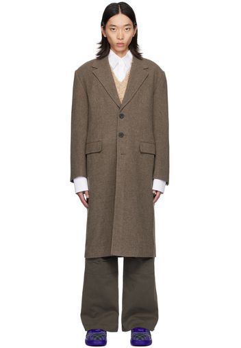 lesugiatelier Brown Tailored Long Coat