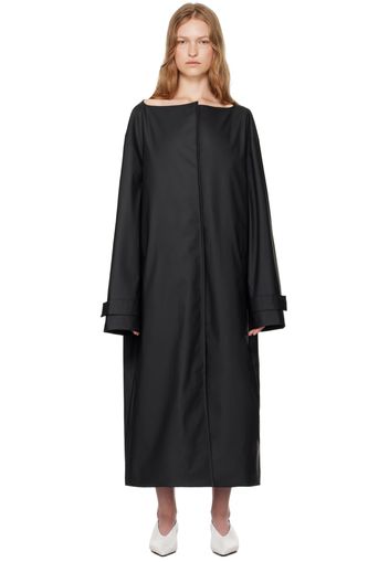 Lii Studio SSENSE Exclusive Black Boat Neck Coat