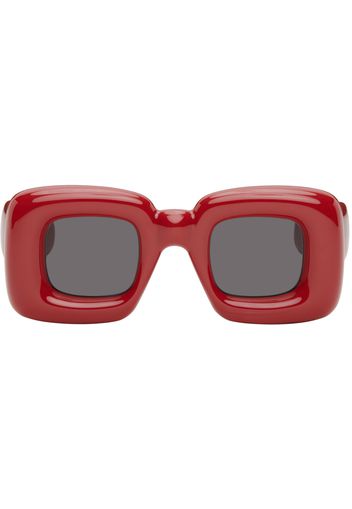 LOEWE Red Inflated Rectangular Sunglasses