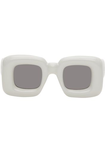 LOEWE Gray Inflated Rectangular Sunglasses