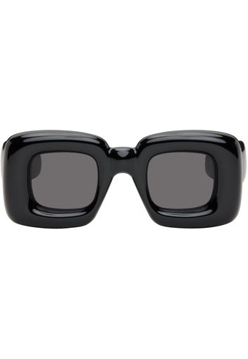 LOEWE Black Inflated Rectangular Sunglasses