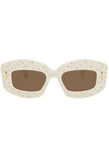 LOEWE Off-White Starry Night Smooth Pavé Screen Sunglasses