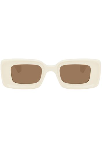 LOEWE Off-White Rectangular Sunglasses