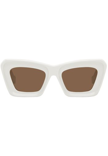 LOEWE White Beveled Cateye Sunglasses