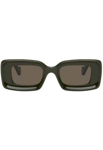 LOEWE Khaki Rectangular Sunglasses