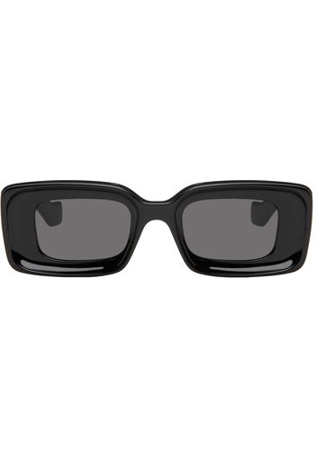 LOEWE Black Rectangular Acetate Sunglasses