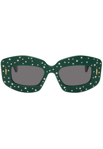 LOEWE Green Smooth Pavé Screen Sunglasses