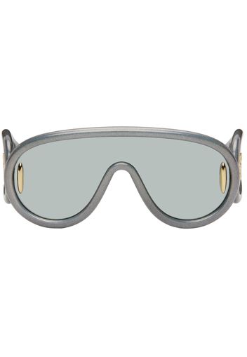 LOEWE Gunmetal Wave Mask Sunglasses