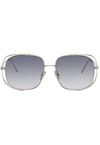 LOEWE Silver Cutout Square Sunglasses