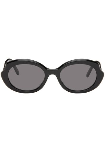 LOEWE Black Mini Oval Slim Sunglasses