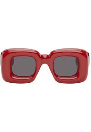 LOEWE Red Inflated Rectangular Sunglasses