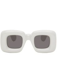 LOEWE White Inflated Rectangular Sunglasses