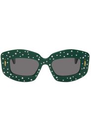 LOEWE Green Smooth Pavé Screen Sunglasses