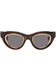 LOEWE Brown Mini Anagram Cateye Sunglasses