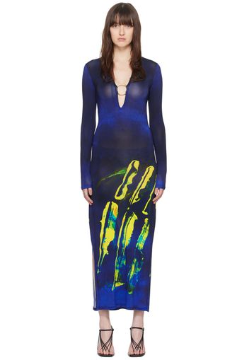 Louisa Ballou Blue Helios Maxi Dress